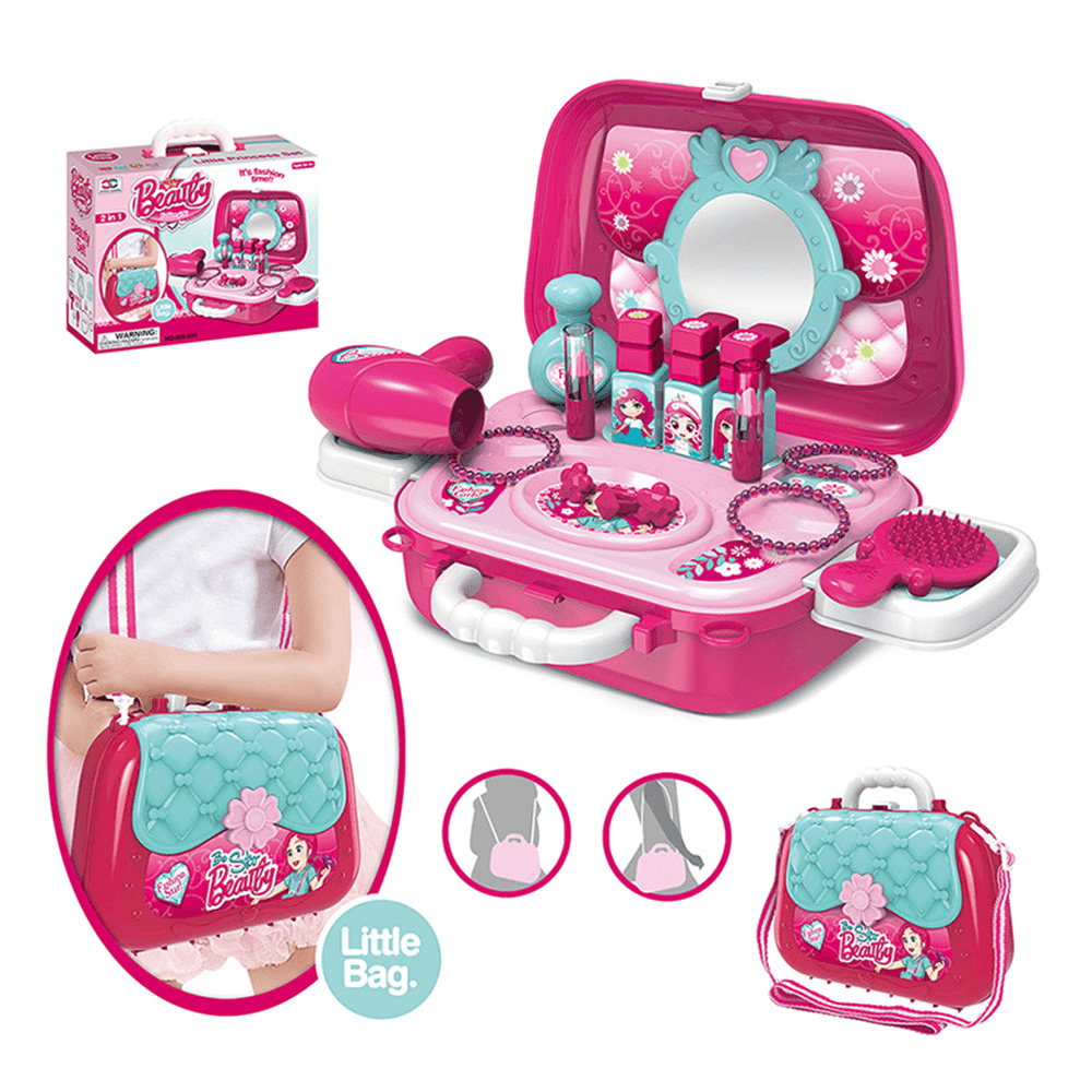 Pickwoo Pretend Play Makeup for Girl, Princess Dress-Up Makeup Kit for Kids Holiday and Birthday Gifts