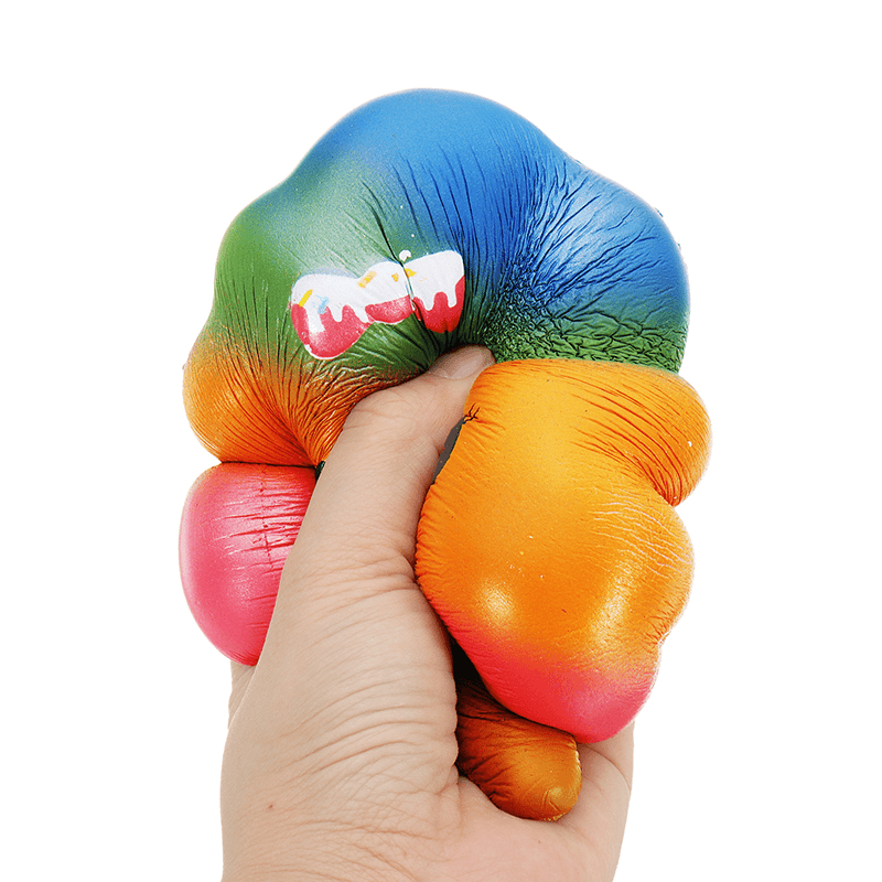 Marshmallow Squishy 18*11Cm Slow Rising Rainbow Cotton Candy Original Packaging Stress Gift Toy