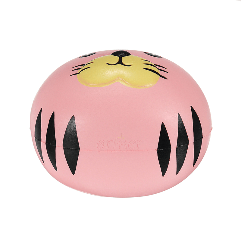 Oriker Squishy Tiger Face Ball Bun 10Cm Soft Sweet Slow Rising Original Packaging Collection Gift