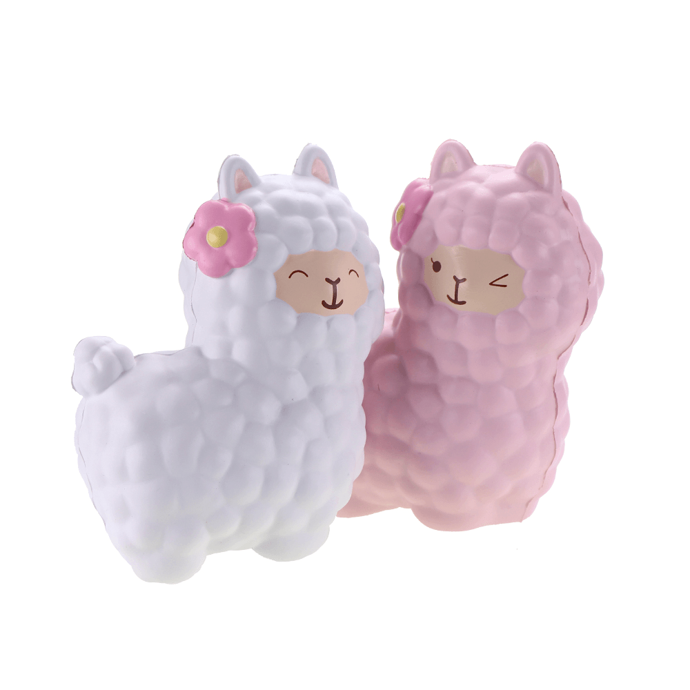 Vlampo Squishy Alpaca 17X13X8Cm Licensed Slow Rising Original Packaging Collection Gift Decor Toy