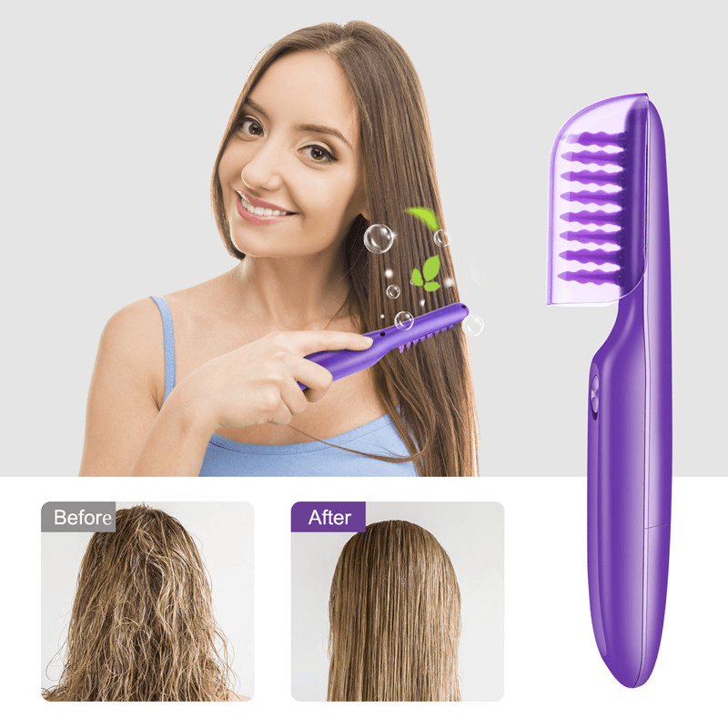 Cepillo eléctrico para desenredar el cabello, peine enredado, 2 desenredadores suaves, cabello húmedo y seco