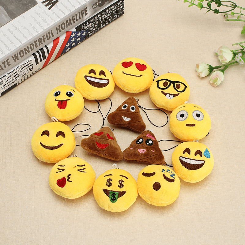 13PCS 5.5CM Emotion Pendant Cute Fun Phone Pendant Home Decoration