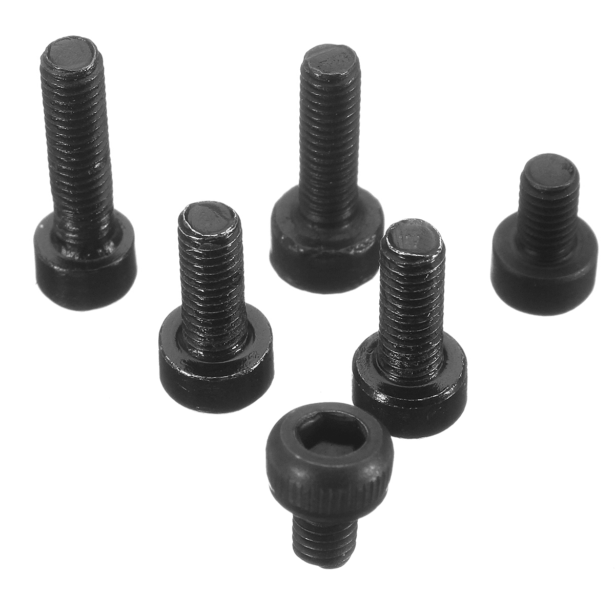 300Pcs M3 Black Alloy Steel Allen Screw Bolt with Hex Nuts Washers Assortment