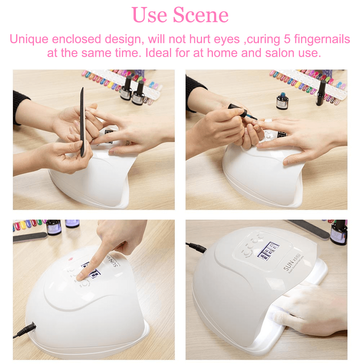 Nail Dryer UV Lamp for Gel Varnish Nails Gel Polishing 30S/60S/90S Timing Lamp Nail Dryer for Drying Nail Art Tool