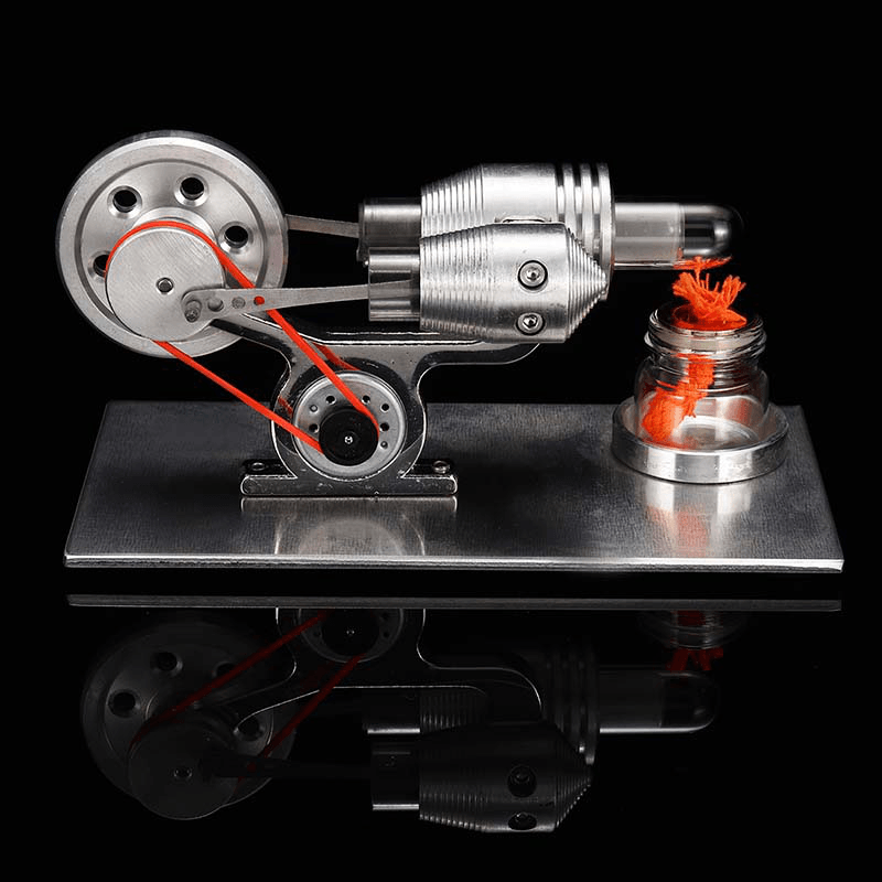 STEM Stainless Mini Hot Air Stirling Engine Motor Model Educational Toy Kit