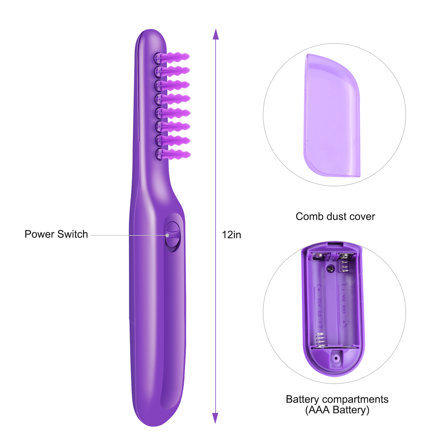 Cepillo eléctrico para desenredar el cabello, peine enredado, 2 desenredadores suaves, cabello húmedo y seco