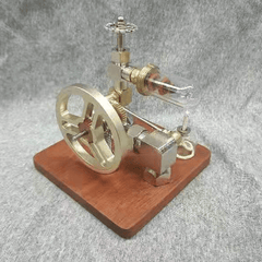 Stirling Engine Model Free Piston Adjustable Speed External Combustion Engine with Vertical Flywheel Physics Science Toy