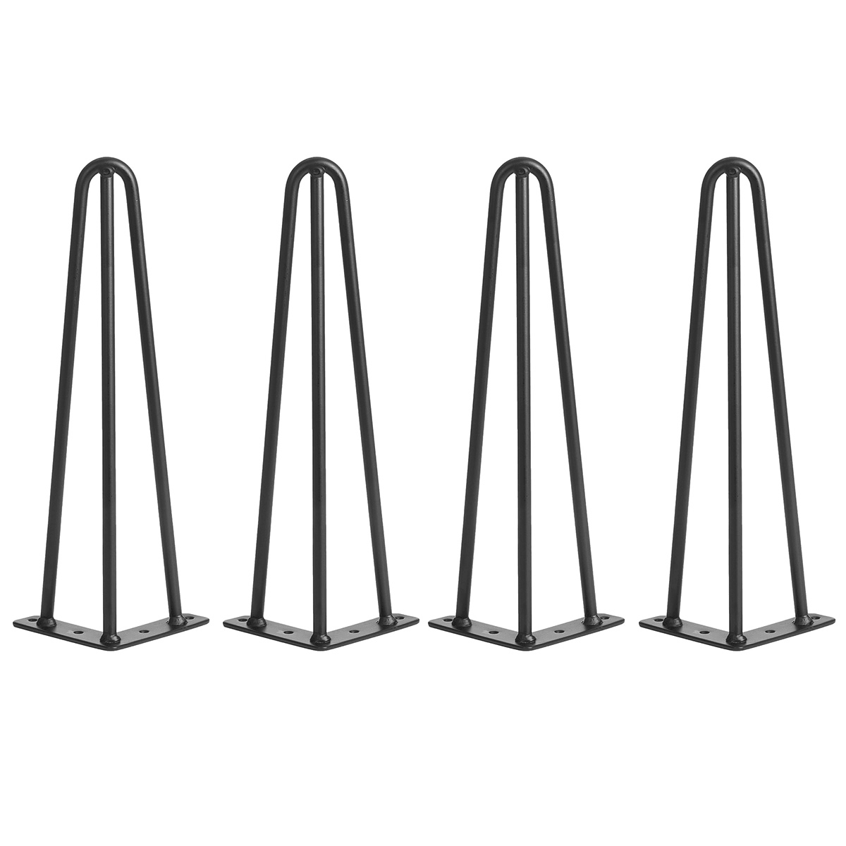 4Pcs Hairpin Legs Set Simple Triangle Shape Metal 3 Rods Desk Chair DIY Leg Accessories Set for Home Office Decoration