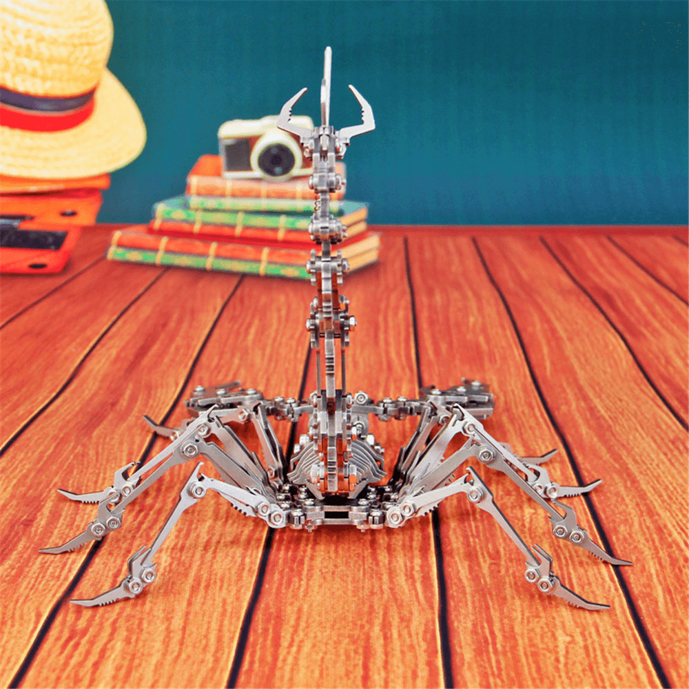 Steel Warcraft 3D Puzzle DIY Assembly Scorpion Toys DIY Stainless Steel Model Building Decor 16*14*14Cm