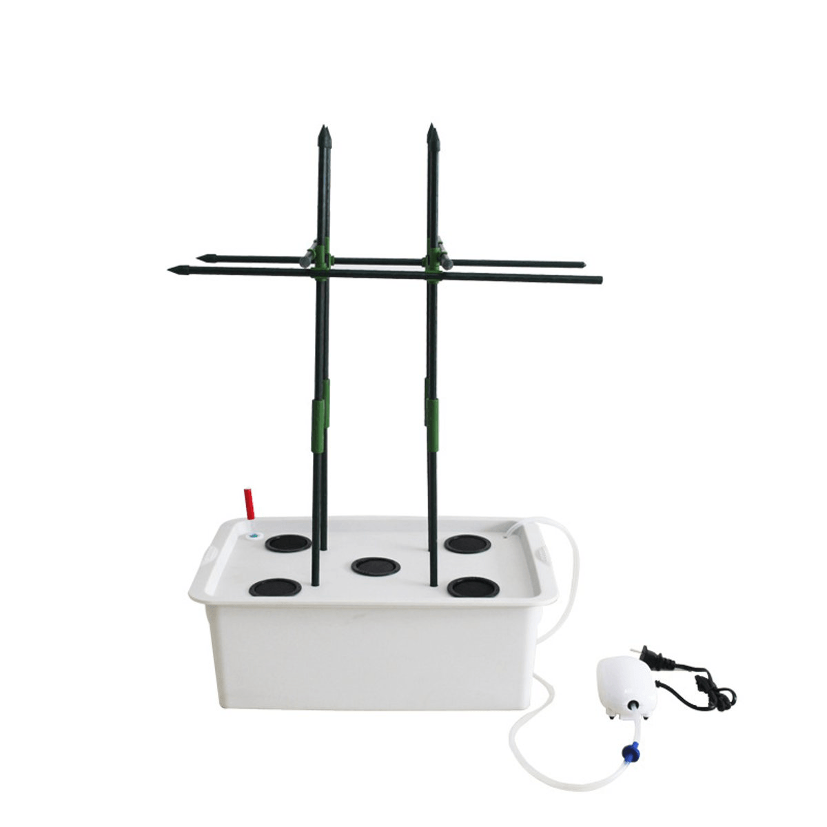 220V 5 Holes Hydroponic System Kit Nursery Pot Planting Seedling Grow Cultivation Set for Garden Planting Accessories