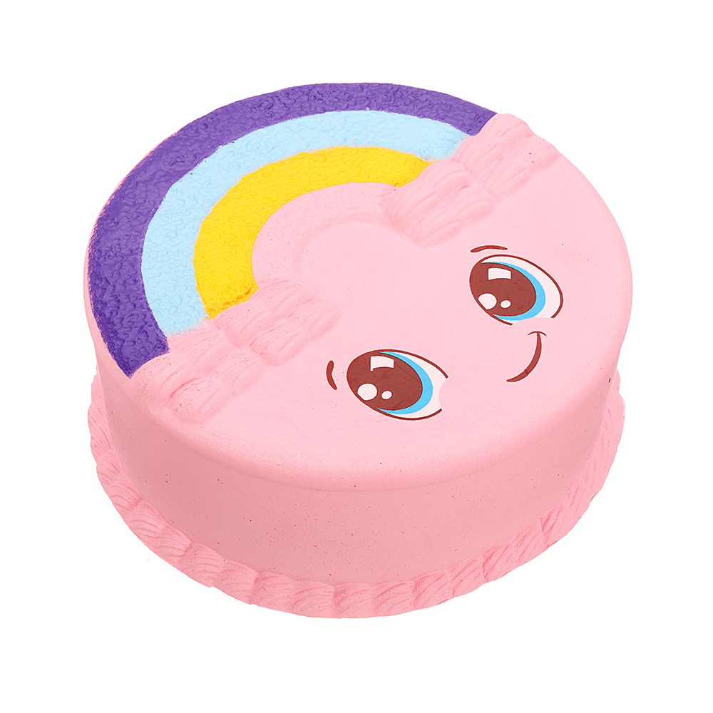 Rainbow Smile Cake Squishy 12CM Slow Rising with Packaging Collection Gift Soft Toy