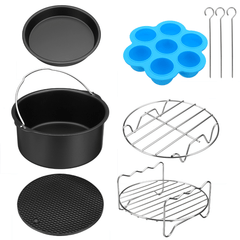 6'' 11PCS Air Fryer Accessories Chips Baking Pan Set for 3.2-6.8QT