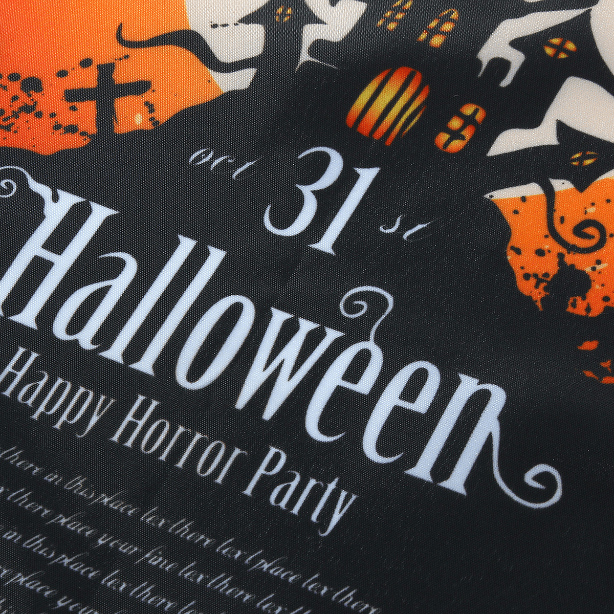 30 x 45 cm Halloween-Polyester, schwarze Burg-Fledermaus-Flagge, Garten-Feiertagsdekoration