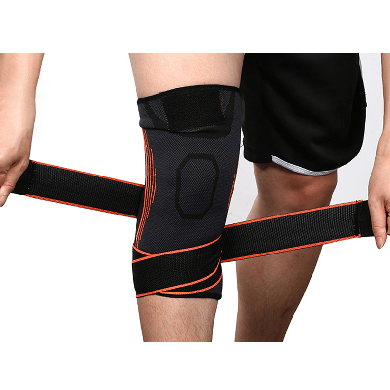 Basketball Football Climbing Wear-Resistant Breathable Cover Pressure Belt Knitted Knee Pad