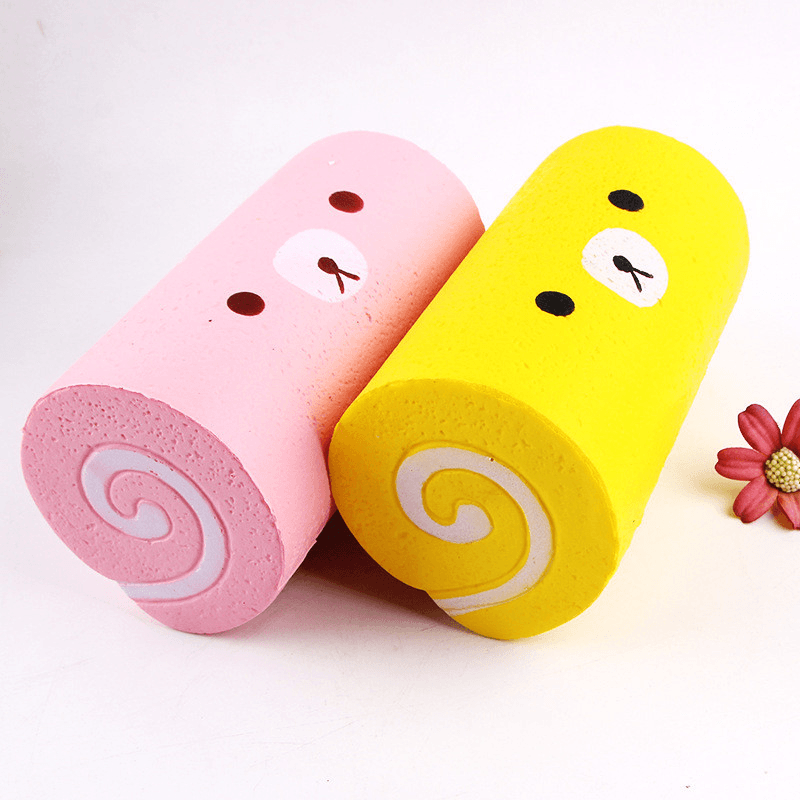 Squishy Jumbo Swiss Cake Roll 15Cm Slow Rising Cute Kawaii Bear Cake Collection Gift Decor Toy