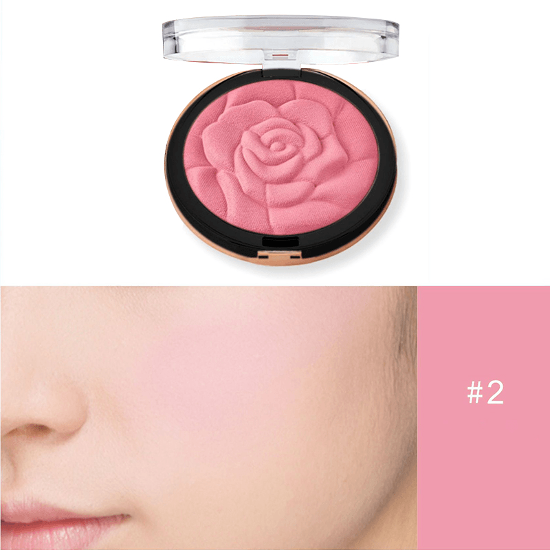 Blush Fashion Flower Shaped Blusher Powder Makeup Cosmetic Natural Blush Powder Blush Palette Face Makeup Peach Blushes