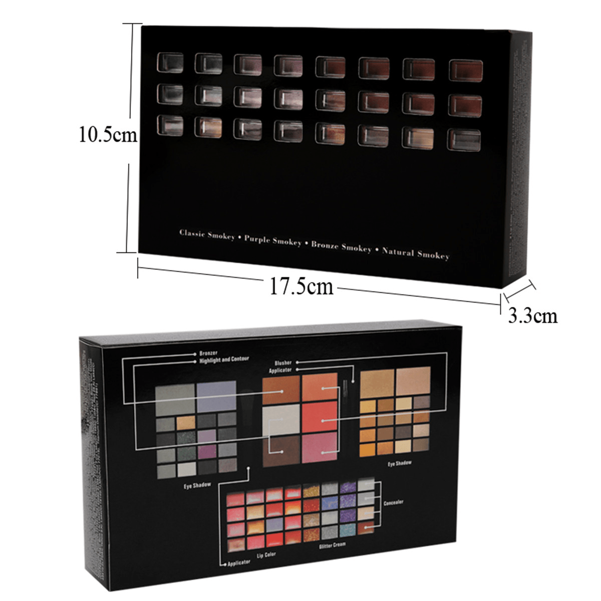 74 Color Eye Shadow Set Lip Gloss Blush Foundation Cream Glitter Eye Shadow Palette Makeup Set