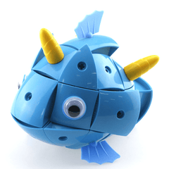 Parcae NS003 90PCS Magnetic Magic Wisdom Ball Blue Fish Blocks Various Deformation Puzzle Toys