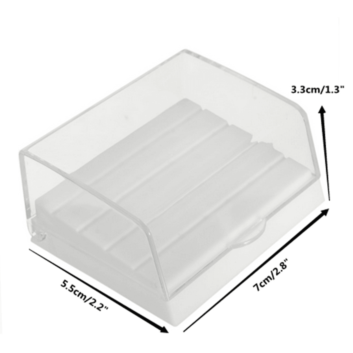 24 Holes Dental Bur Holder Disinfection Carbide Burs Block Drills Case Box