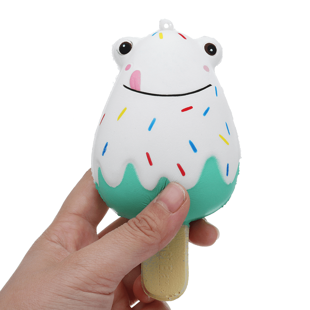 Sanqi Elan Frog Popsicle Ice-Lolly Squishy 12*6CM Licensed Slow Rising Soft Toy with Packaging