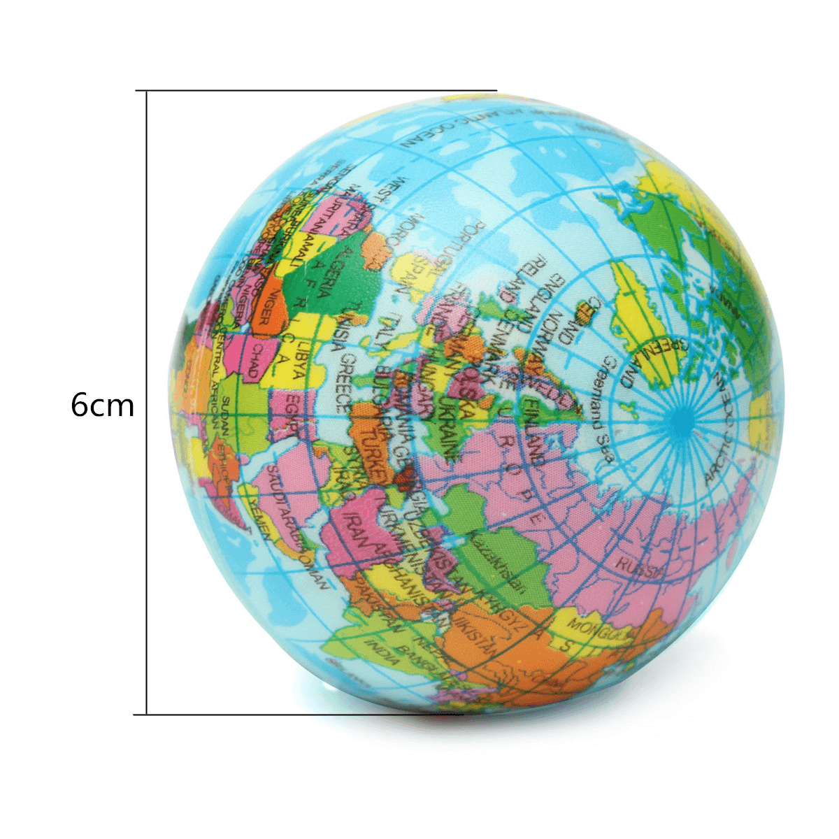 Erdkugel, Planet, Weltkarte, Schaumstoff, Stressabbau, Hüpfball, Geographie-Spielzeug