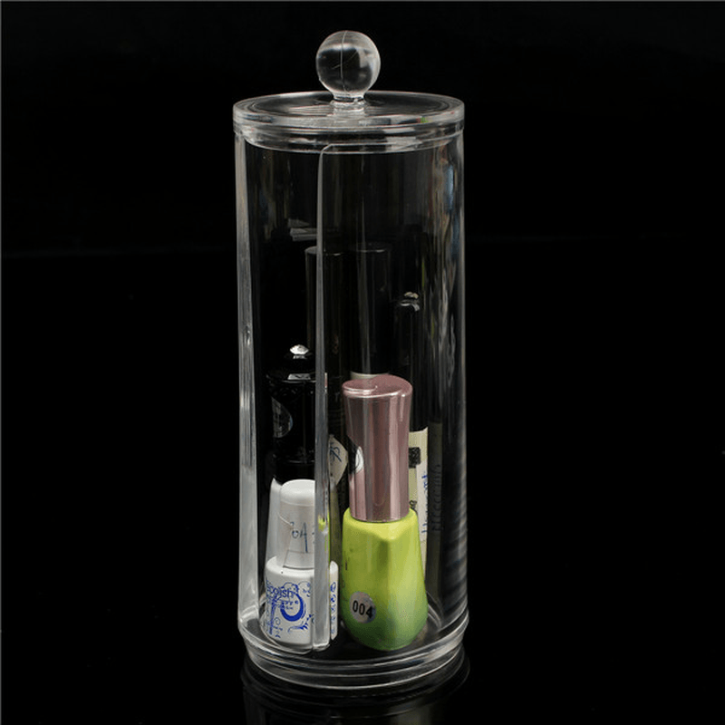 Acrylic Clear Make up Cotton Pad Organizer Cosmetic Display Storage Makeup Case Holder