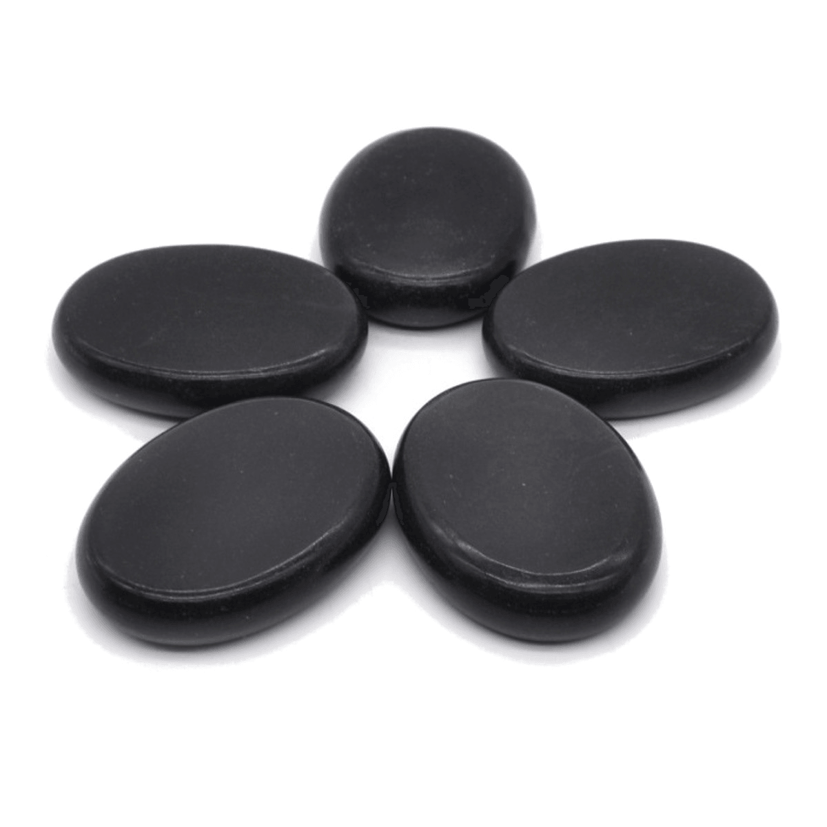 8 Pcs Massage Stone Hot Basalt Set Lot Kit Cold Lava Natural Therapy Rock Spa Manual Massager