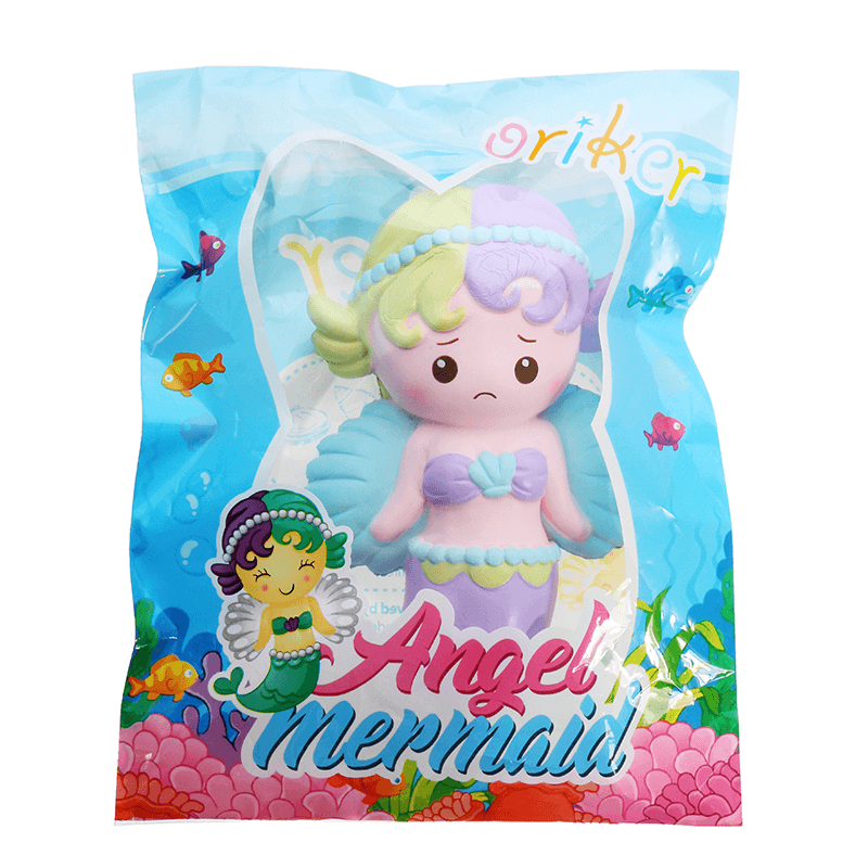 Oriker Squishy Angel Mermaid 16Cm Soft Sweet Slow Rising Original Packaging Collection Gift Decor