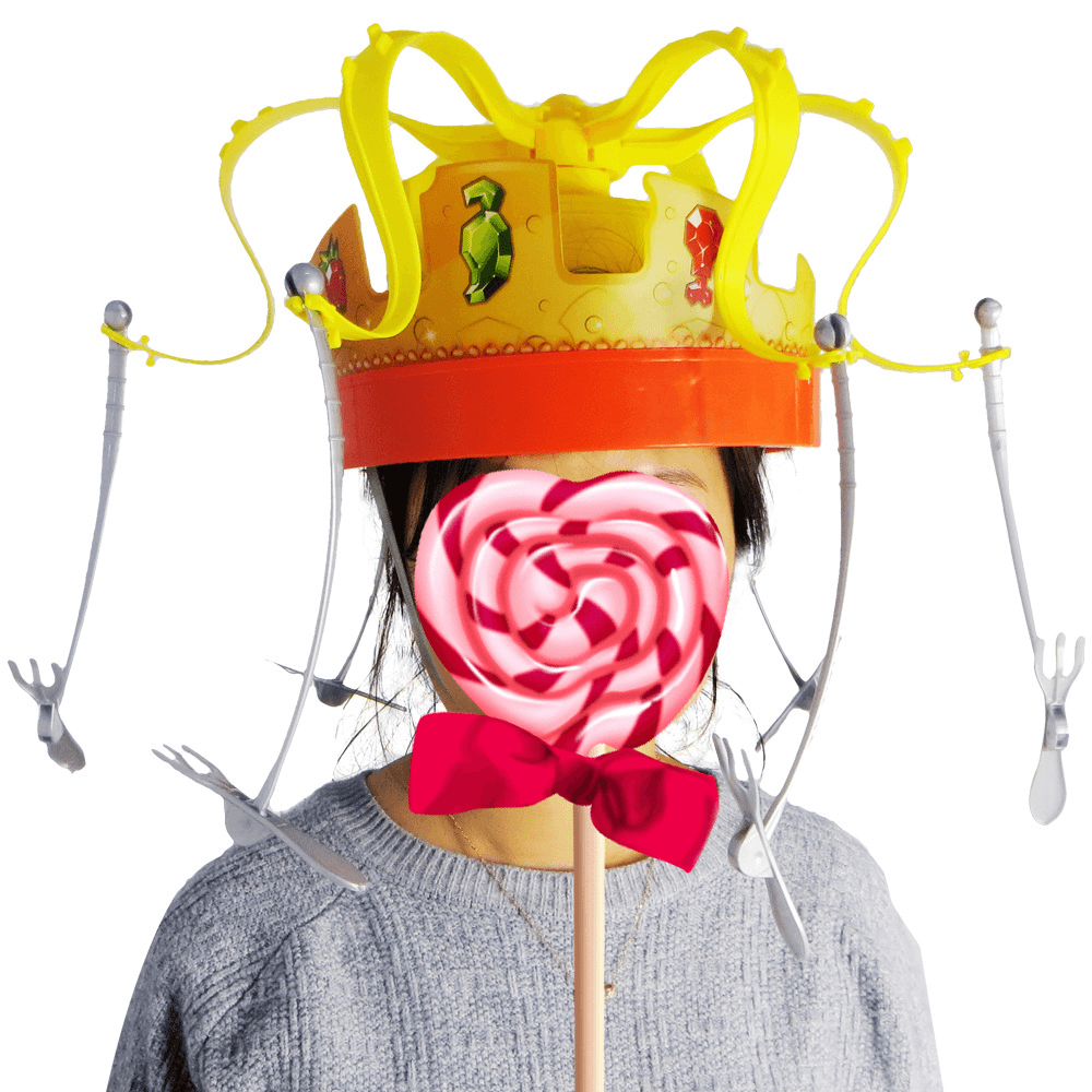 Creative Rotating Chow Crowns Hat Spinning Crown Snacks Party Novelty Parent-Children Interactive Game Jokes Toys for Kids Adult Gift