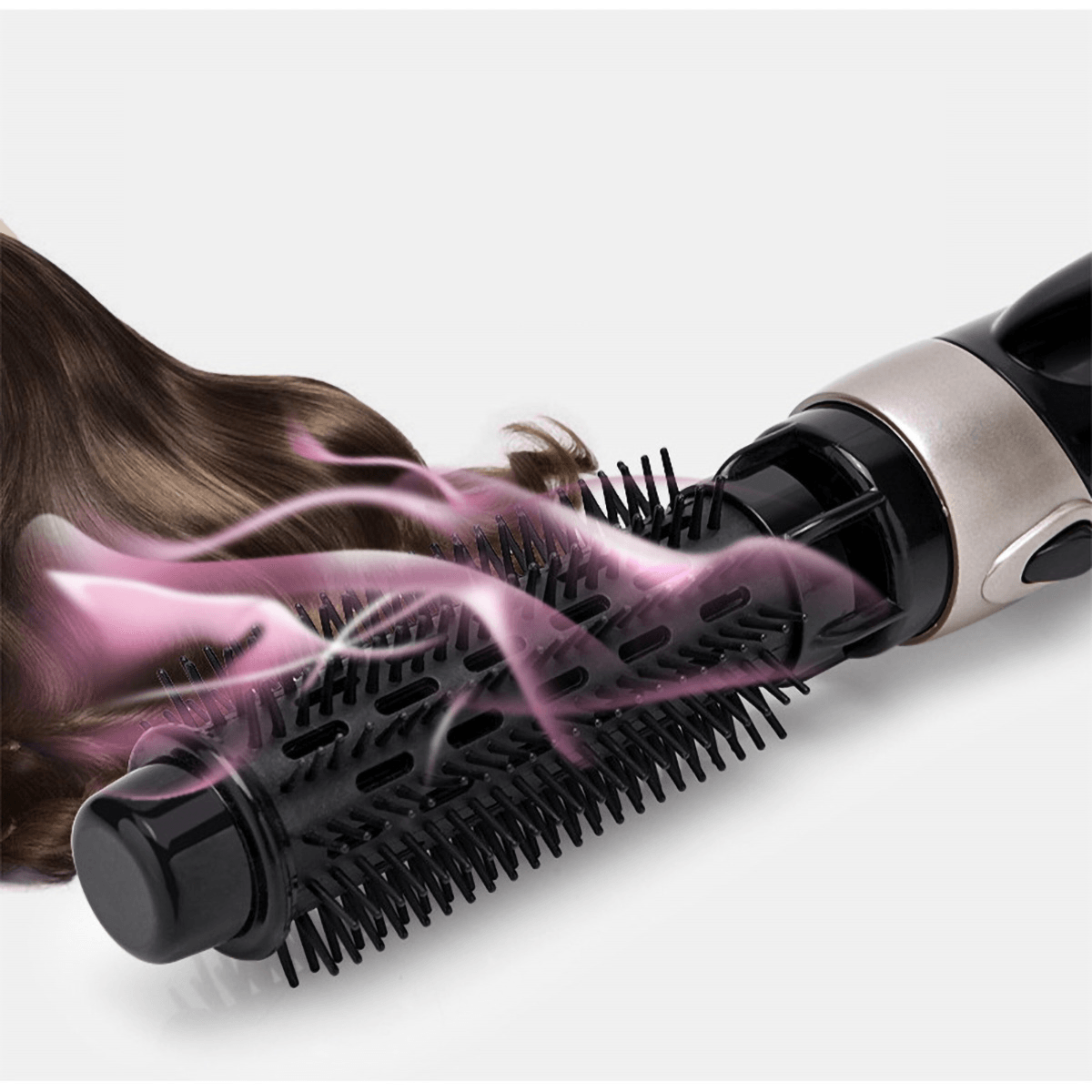 2-in-1-Profi-Haartrockner, Kamm, nasses/trockenes Haar, Glätteisen, Styling, Locken