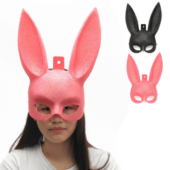 Linda fiesta de Halloween Cosplay Fancy Rabbit Face Mask Decoración Props Juguetes