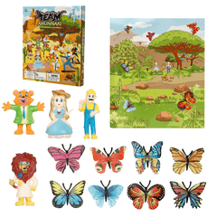 14 Pcs High Simulation Colorful Realistic Insects Butterfly Animal Figure Doll Model Learning Educational Toy for Kids Gift