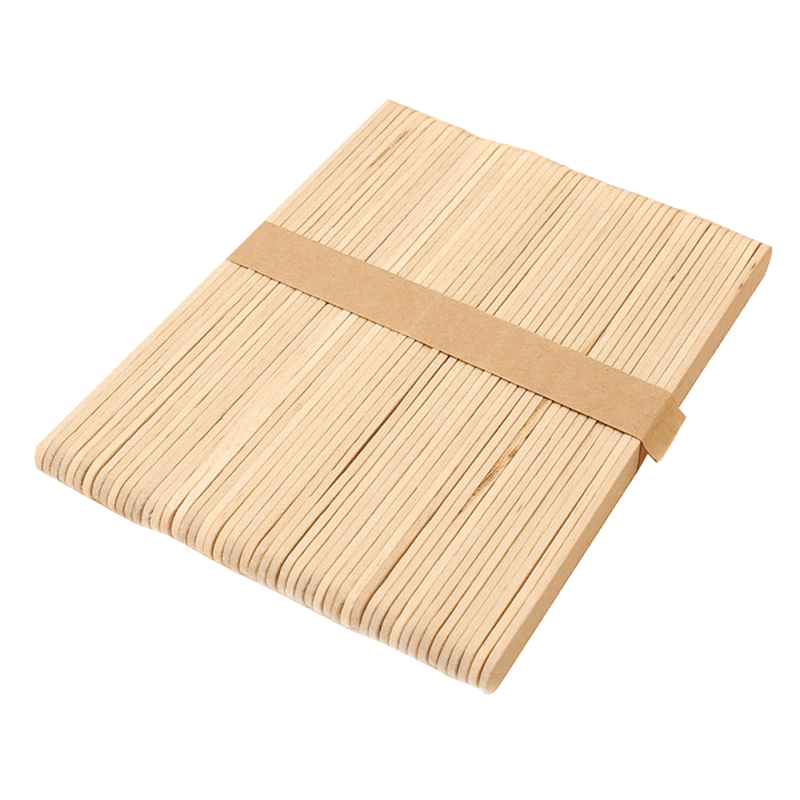 50Pcs a Bundle of Ice Cream Sticks 140 * 10 * 2 Mm Ecru Popsicle Sticks