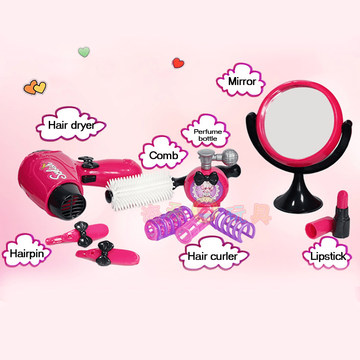 Makeup Toys for Girls Play Makeup Brushes Set House Play Developmental Toy Gift