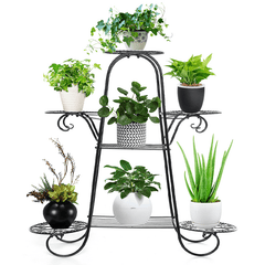 7-Layer Flower Stand Wrought Iron Shelf Indoor Creative Art Rack