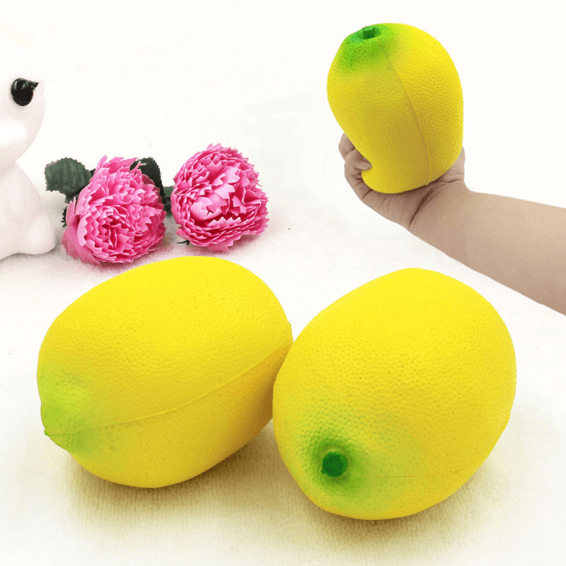 Squishy Yellow Lemon 12Cm Big Soft Slow Rising Fruit Collection Gift Decor Toy