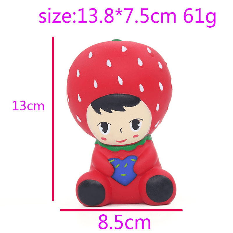 Squishy Strawberry Princess 10CM Slow Rising Rebound Jumbo Toys with Packaging Gift Decor