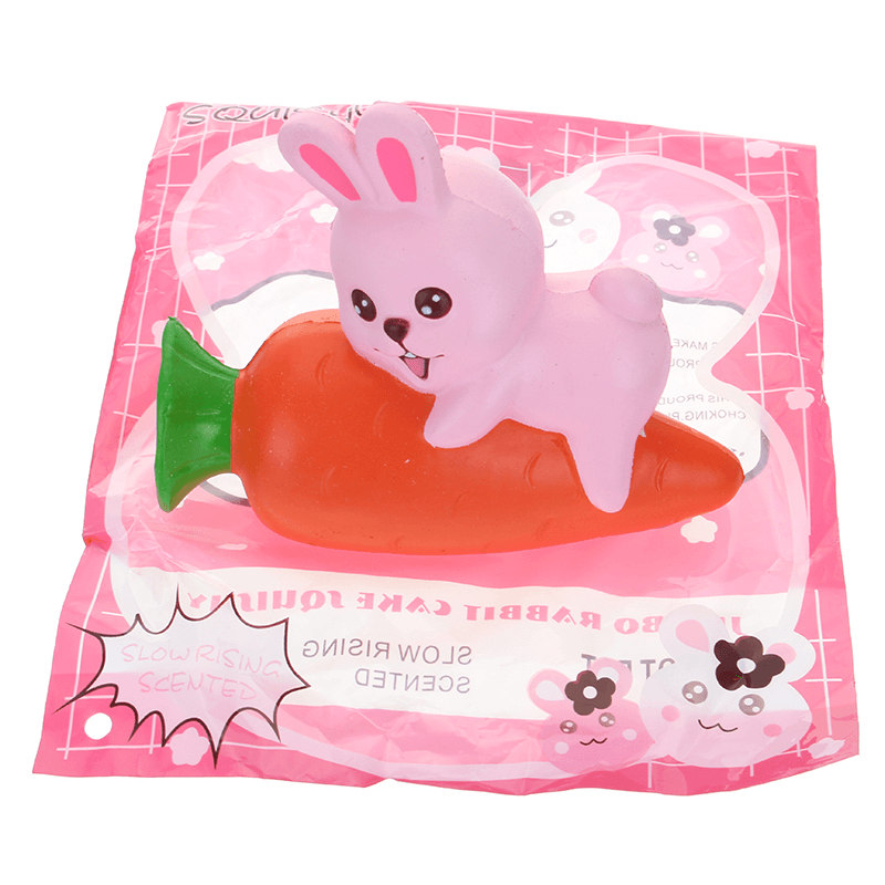 Yunxin Squishy Rabbit Bunny Holding Carrot 13Cm Slow Rising with Packaging Collection Gift Decor Toy