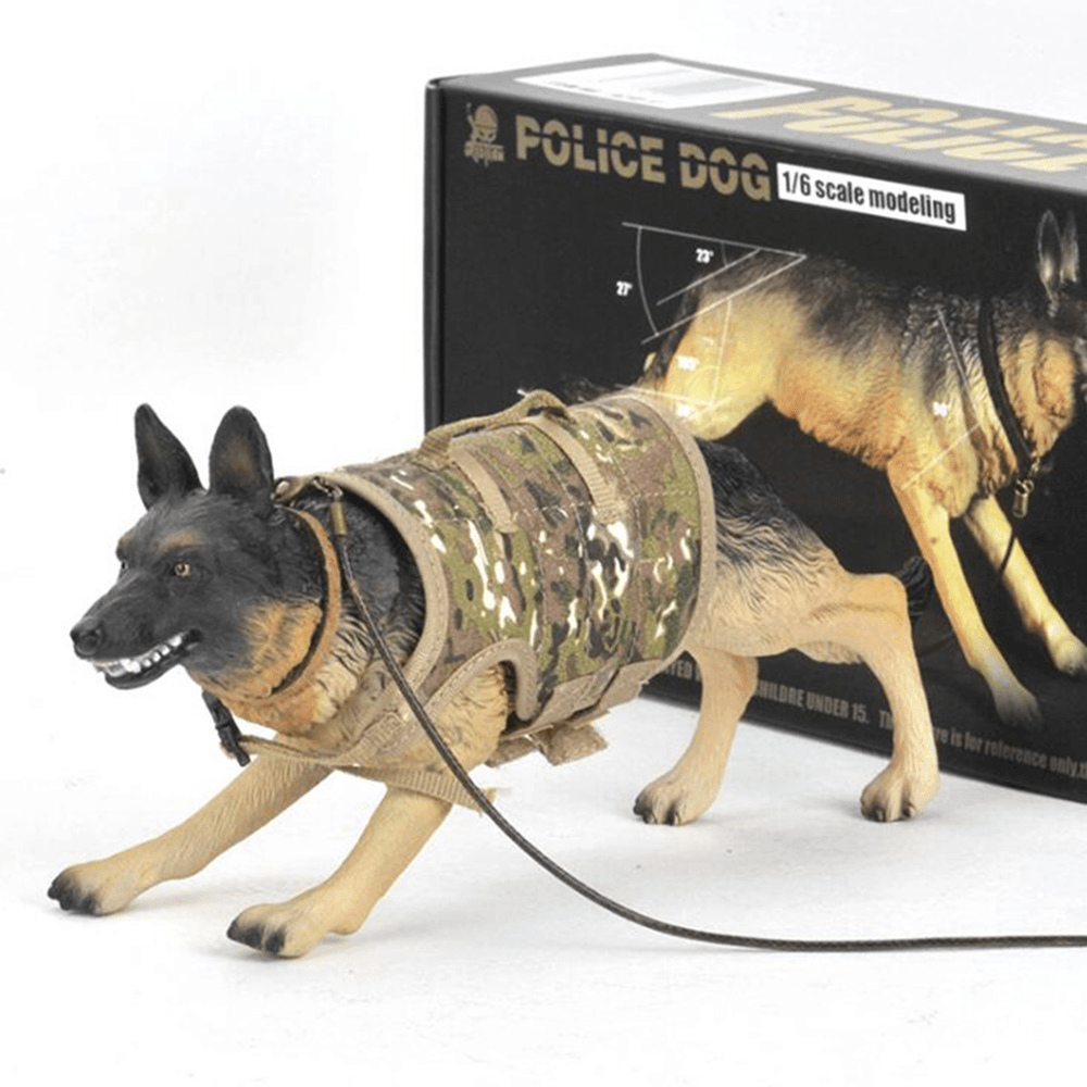 1/6 Scale Police Dog Action Figure Accessories Military Soldiers German Shepherd Toys Mini Animal Figures