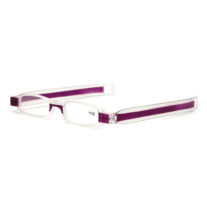 360 Grad drehbare, faltbare Lesebrille, Unisex-Mini-Lesebrille mit Kleiderhaken