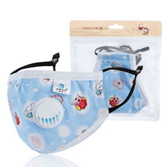 Filtro per maschera facciale per bambini PM2.5 Regolazione per bambini Valvola traspirante antipolvere antiappannante con filtro sostituibile Maschera per la bocca per la salute del corpo