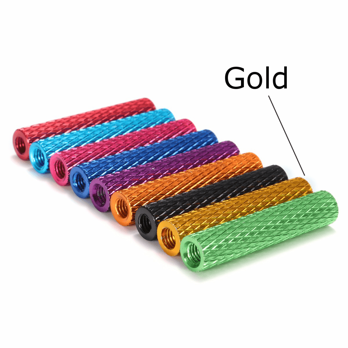 Suleve™ M3AS4 10Pcs M3 20Mm Knurled Standoff Aluminum Alloy Anodized Spacer