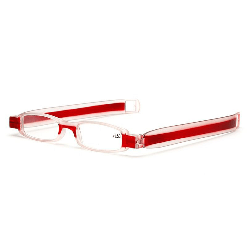 360 Grad drehbare, faltbare Lesebrille, Unisex-Mini-Lesebrille mit Kleiderhaken