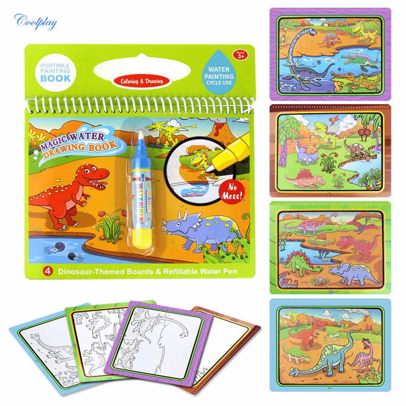 Magic Water Painting Graffiti Book Reusable Color Animal Graphics Cognitive Education Paper Art Drawing Toy