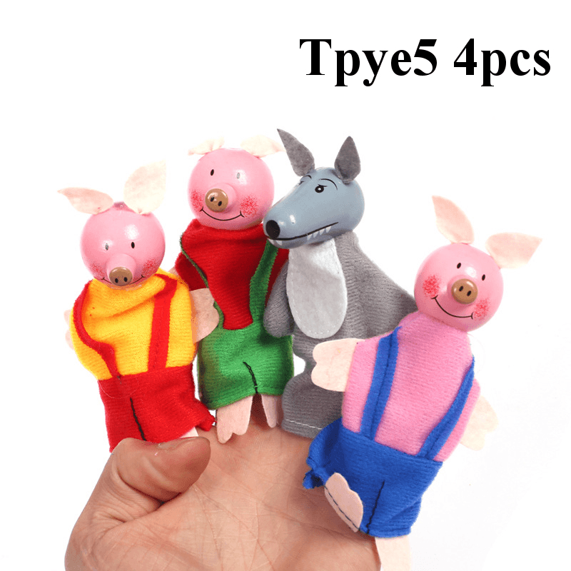 Weihnachten 7 Arten Familien-Fingerpuppen-Set, weiche Stoffpuppe für Kinder, Geschenk für Kinder, Plüschtiere