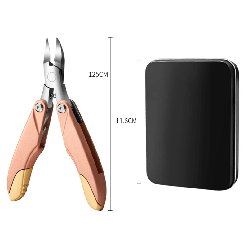 Anself Nail Clippers 3 in 1 Professional Portable Stainless Steel Fold Nail Toenail Nippers for Thick and Ingrown Toenails