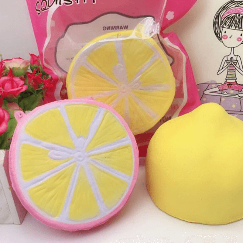 Squishy Half Lemon Soft Toy 10Cm Slow Rising with Original Packaging Birthday Festival Gift