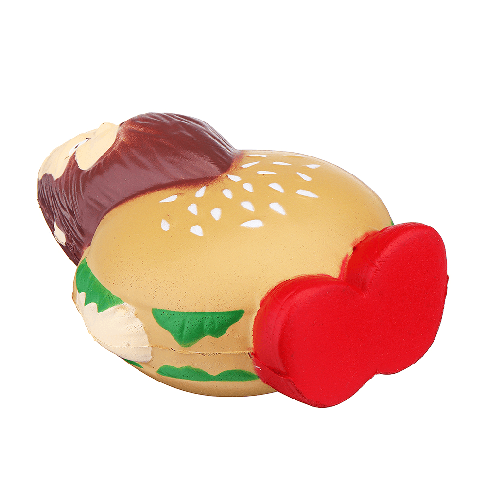 Burger Man Squishy 12.5CM Hamburger Funny Jumbo Slow Rising Rebound Toys with Packaging