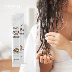 El aceite de argán Sevich nutre el cabello y el coco repara el cabello dañado