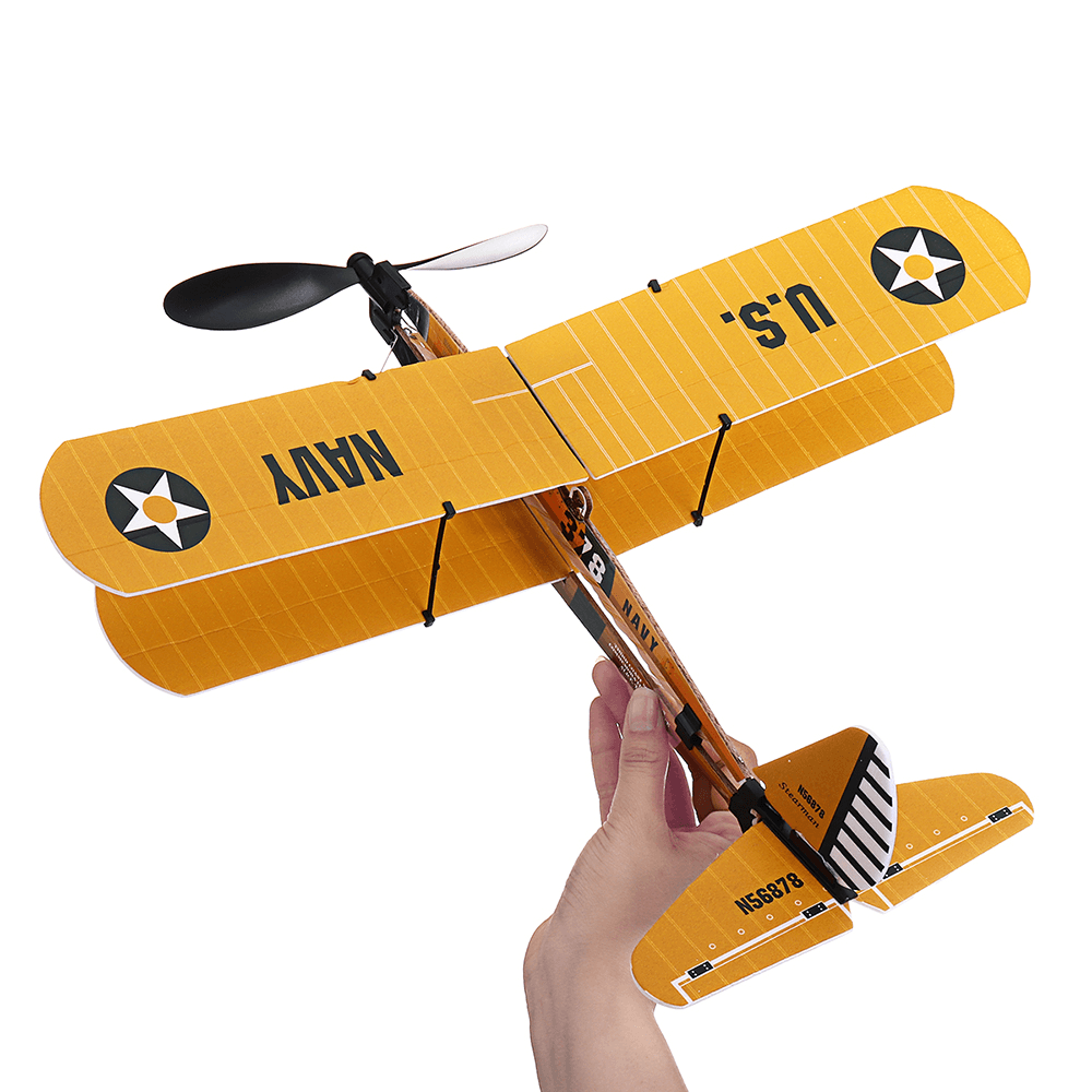 STEM ZT Modell 18 Zoll STEARMAN Gummiband angetriebenes Flugzeugmodell Flugzeugspielzeug